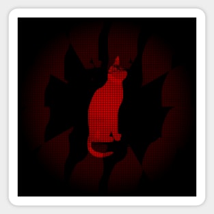 Red Cat Sticker